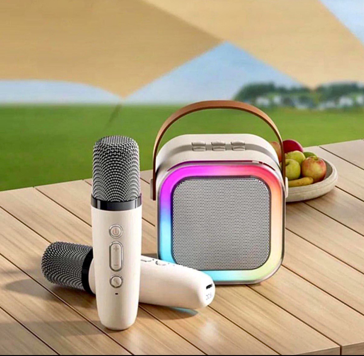 Portable Bluetooth Speaker with Wireless Microphone